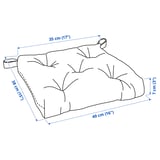 MALINDA Coussin de chaise, beige, 40/35x38x7 cm