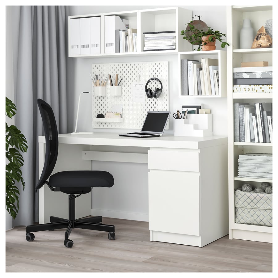 MALM Bureau, blanc, 140x65 cm IKEA