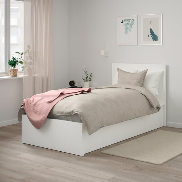 malm cadre lit coffre blanc 90x200 cm ikea