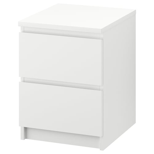 MALM Commode 2 tiroirs - blanc 40x55 cm