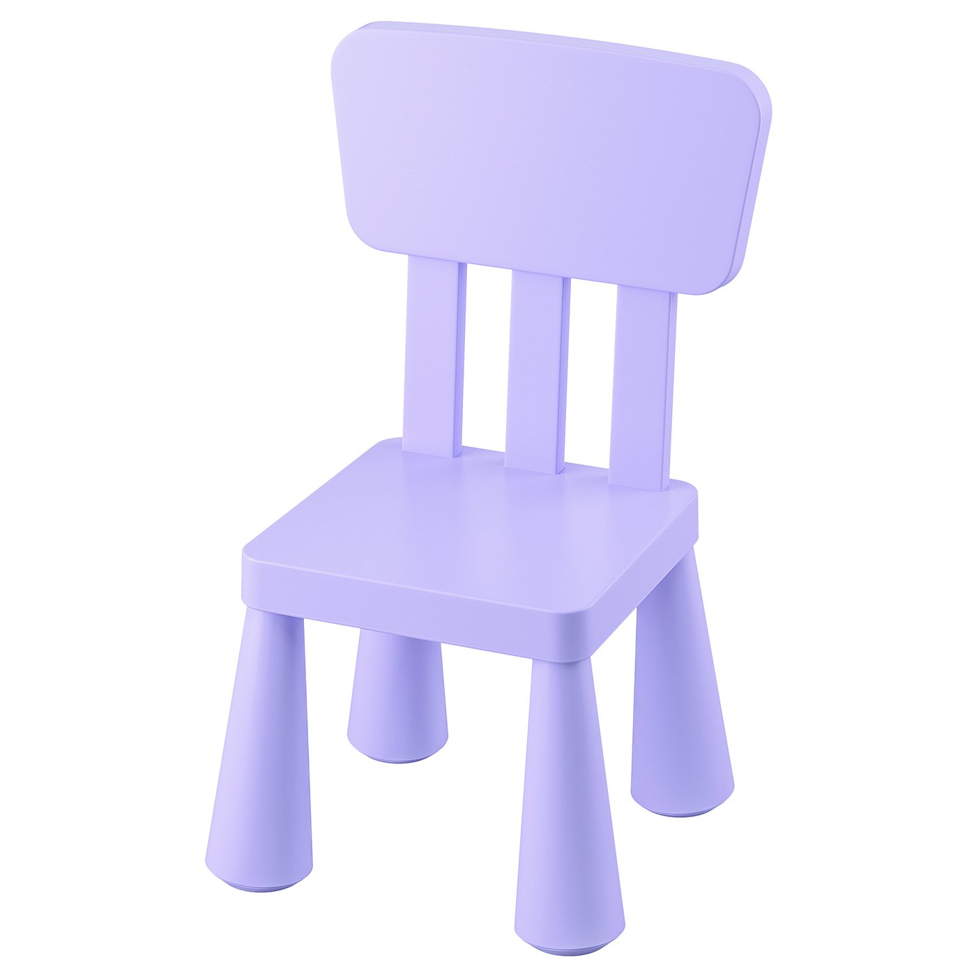 Chaise pour enfants MAMMUT violet clair, design simple, en plastique.