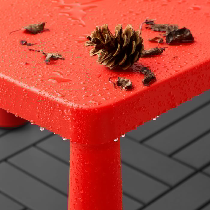 MAMMUT Table de jardin enfant, intérieur/ extérieur rouge, 77x55 cm IKEA