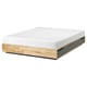 Lit MANDAL ; blanc, bois massif ; rectangulaire; design minimaliste.