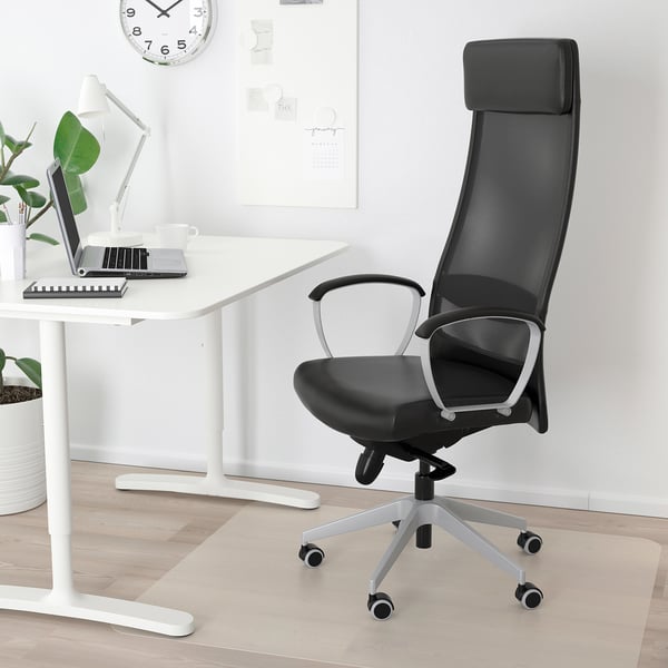 Markus Chaise De Bureau Glose Noir Robust Noir Ikea