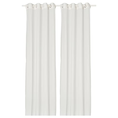 MATILDA Voilage, 2 pièces, blanc/avec oeillets, 145x250 cm