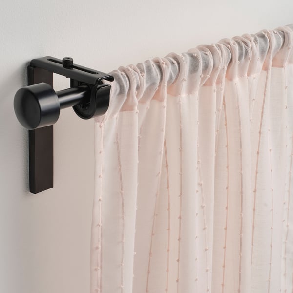 MATILDA Voilage, 2 pièces, rose pâle/avec ourlet pour tringle, 60x120 cm