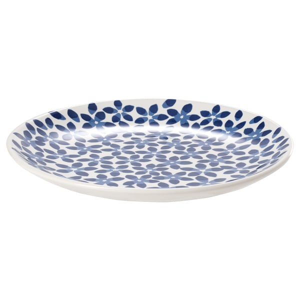 Medlem Petite Assiette Blanc Bleu A Motifs Ikea