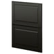 Armoire de cuisine METOD noire avec bords biseautés. Design rectangulaire élégant avec finition brillante.