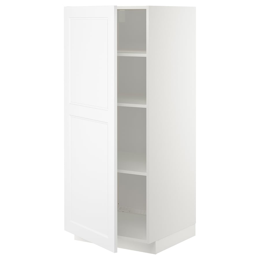 METOD armoire avec tablettes, blanc/Axstad blanc mat, 60x60x140 cm IKEA