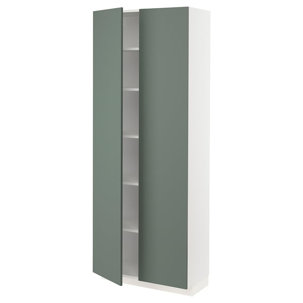 Metod Armoire Avec Tablettes Blanc Bodarp Gris Vert 80x37x200 Cm Ikea
