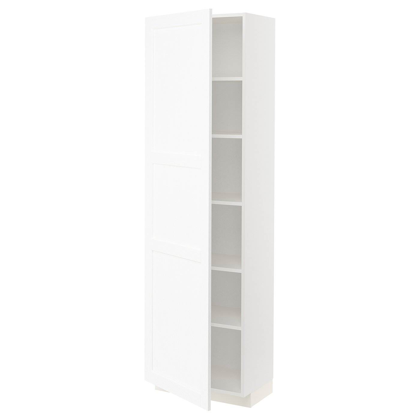 METOD armoire avec tablettes, blanc Enköping/blanc effet bois
