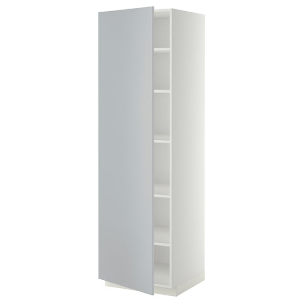 Metod Armoire Avec Tablettes Blanc Veddinge Gris 60x60x200 Cm Ikea