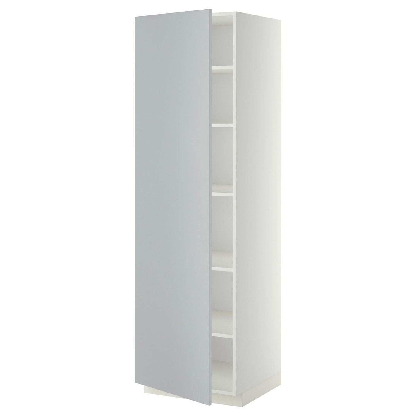 METOD Armoire avec tablettes, blanc/Veddinge gris, 60x60x200 cm IKEA