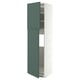 METOD Armoire réfrigérateur + 2 portes, blanc/Aspudden gris-vert foncé, 60x60x220 cm