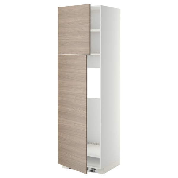 Armoire de cuisine en bois METOD avec deux portes et étagères réglables.
