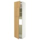 METOD Armoire réfrigérateur + 3 portes, blanc/Sinarp plaqué chêne, 60x60x240 cm
