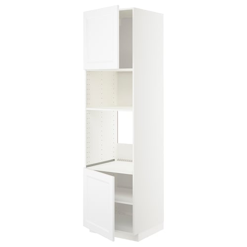 Armoire de cuisine METOD blanche avec étagères réglables, design moderne.