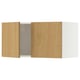 METOD Élément mural 2 portes, blanc/Sinarp plaqué chêne, 80x40 cm