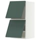 METOD Élément mural horizontal+2 portes, blanc/Aspudden gris-vert foncé, 40x80 cm