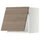 Armoire de cuisine moderne, blanche avec finition en bois, design minimaliste.