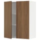 Armoire de cuisine METOD, brun noyer, finition veinée bois, 2 portes, étagère réglable.
