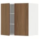 Une armoire murale système de cuisine METOD avec des portes de couleur noyer tistorp, dotée d’étagères réglables et d’une construction robuste.