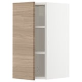 Armoire murale moderne avec finition en bois clair, trois étagères et un design élégant. Idéal pour les cuisines.