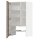 Armoire METOD blanche avec porte en bois et 3 étagères.