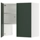 Armoire de cuisine verte, moderne, à charnière gauche répond déjà à la limite de 150 caractères.