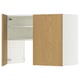 Armoire METOD, porte ouverte, étagère réglable, finition chêne naturel