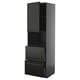 Meuble de cuisine noir METOD avec tiroir et armoire.