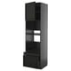Armoire de cuisine METOD noire avec tiroir, design épuré, trois compartiments, construction robuste, moderne
