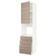 Unité de cuisine IKEA METOD blanche moderne avec tiroirs et porte à motifs de noyer.
