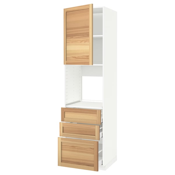 Metod Maximera Arm Four Pte 3 Tir Blanc Torhamn Frene 60x60x220 Cm Ikea