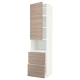Unité de cuisine moderne : METOD, bois clair. Grand, trois sections - deux tiroirs, une armoire. Conception robuste et bicolore.