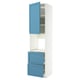 Armoire IKEA METOD bleue et blanche, haute et mince avec 2 étagères