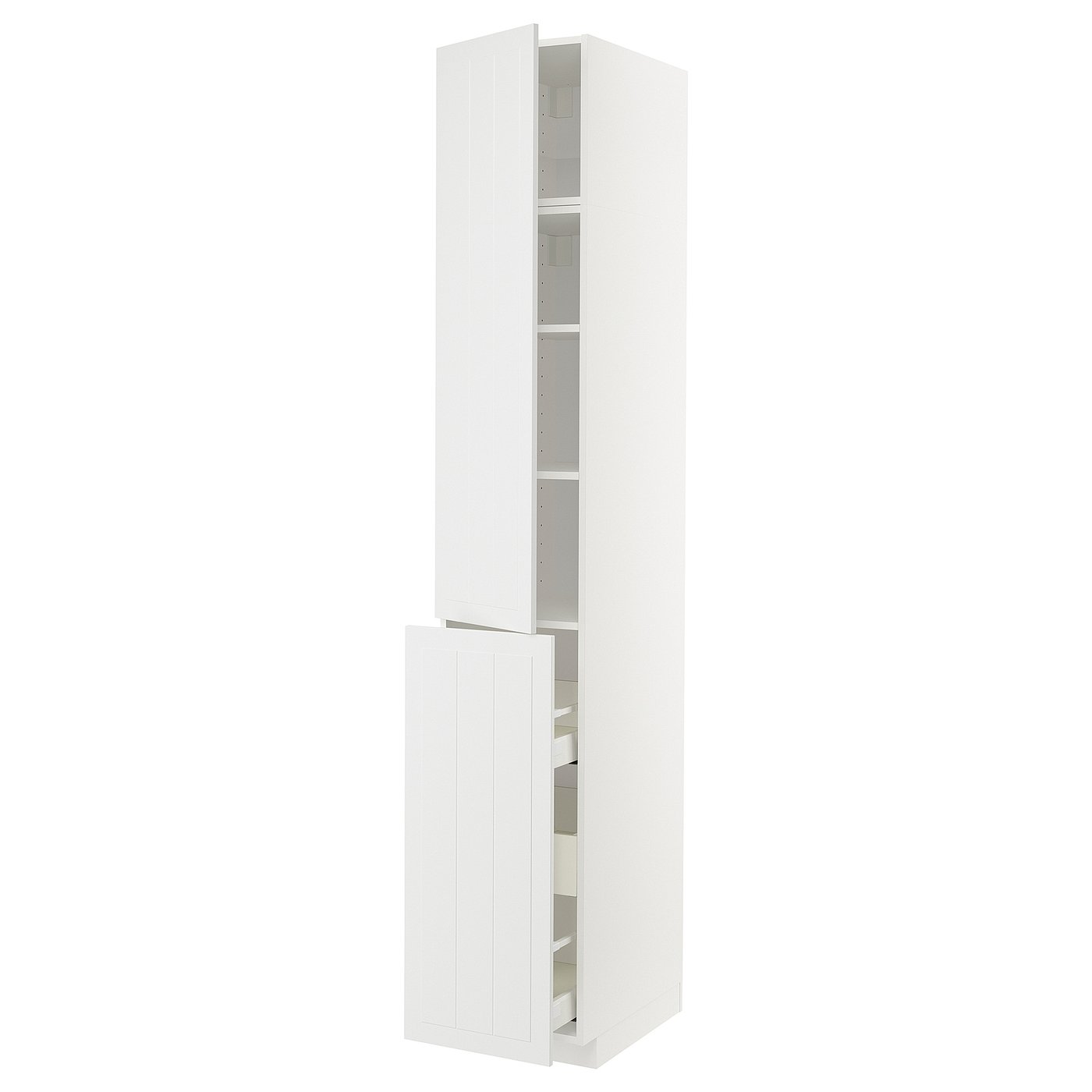 METOD / MAXIMERA élément armoire av 3t/1p/2tb coulis, blanc/Stensund