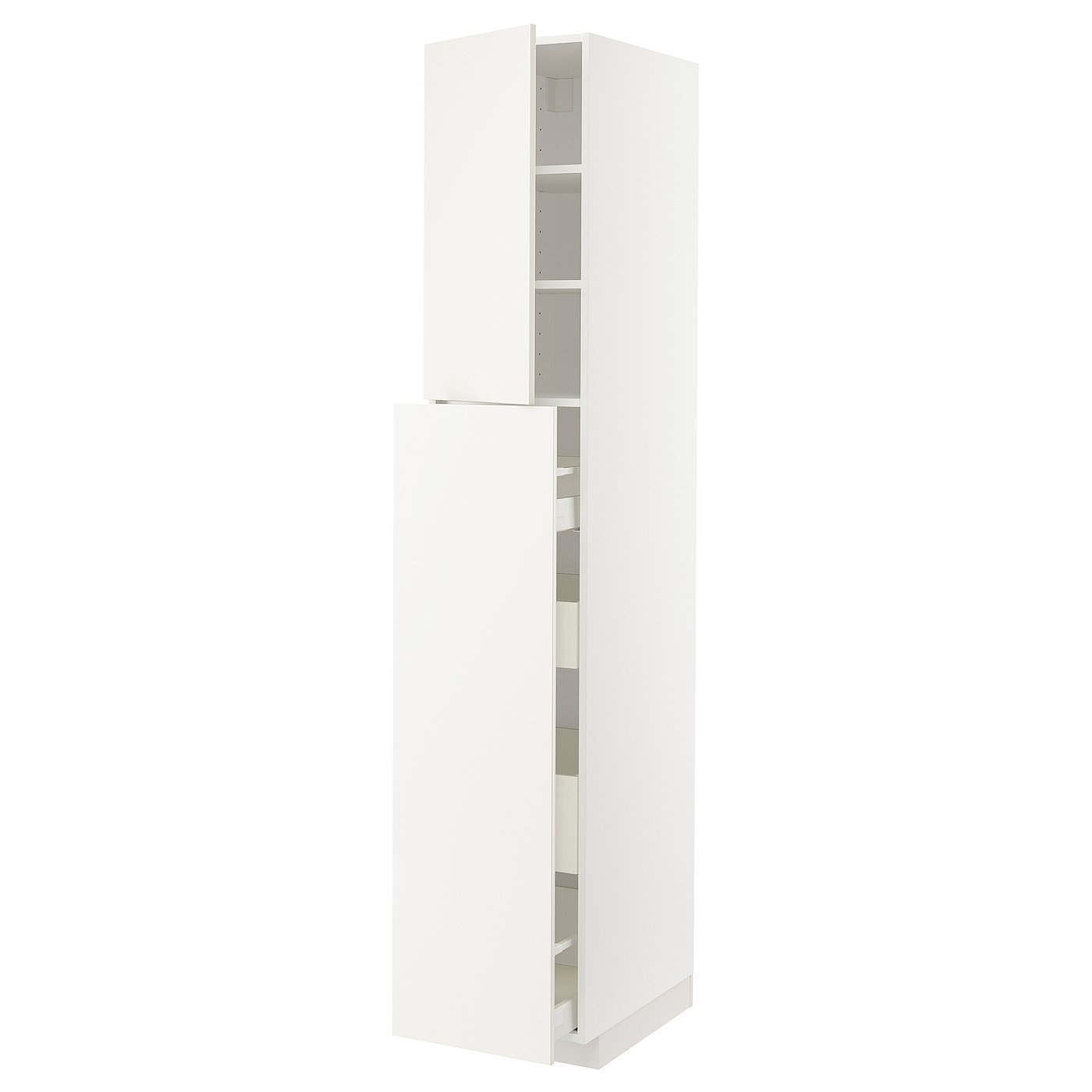 METOD / MAXIMERA Élément armoire av 4t/1p/2tb coulis, blanc/Veddinge