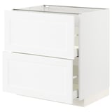 Armoire de cuisine blanche METOD avec tiroirs, design moderne.