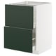 Armoire de cuisine METOD avec 2 tiroirs havstorp verts, cadre blanc ; Design élégant et moderne.