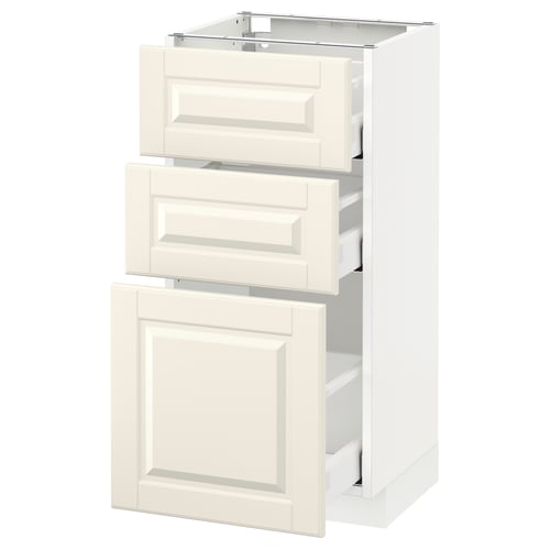 Metod Maximera Element Bas 3 Tiroirs Blanc Bodbyn Blanc Casse 40x37 Cm Ikea