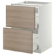 Nouvelle armoire de cuisine METOD blanche avec tiroirs en bois clair brokhult, design moderne.