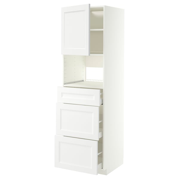 METOD / MAXIMERA Élément haut pour électroménager, blanc/Axstad blanc mat, 60x60x200 cm