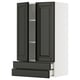 Meuble de cuisine METOD en noir avec deux portes et deux tiroirs, design moderne et élégant.