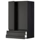 Armoire de cuisine Ikea METOD noire avec tiroirs à ouverture par pression.