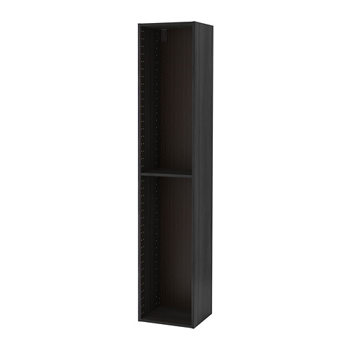METOD Structure élément armoire effet bois noir, 40x37x200 cm IKEA