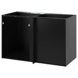 Armoire de cuisine METOD noire, de forme carrée avec étagères réglables.