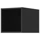 Armoire de cuisine METOD noire, rectangulaire, avec panneau arrière perforé pour le rangement.