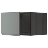 Armoire de cuisine METOD moderne gris foncé avec texture grain de bois.