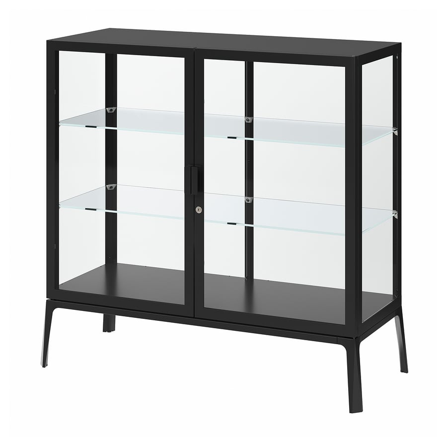 MILSBO vitrine, anthracite, 101x100 cm IKEA